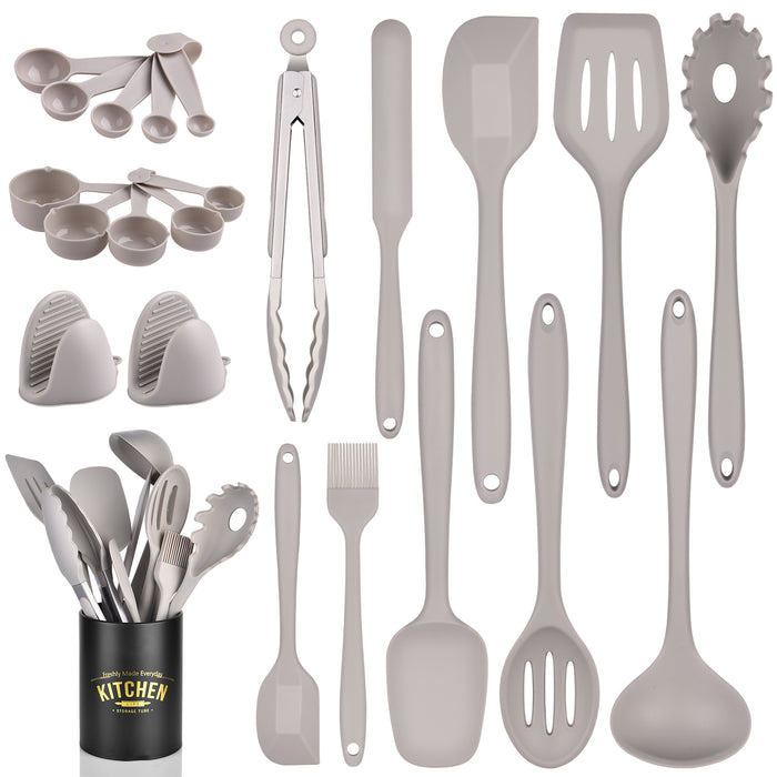 23Pcs Kitchen Utensil Set Cooking Utensil Set Silicone Utensils for Cooking, with Utensil Holder