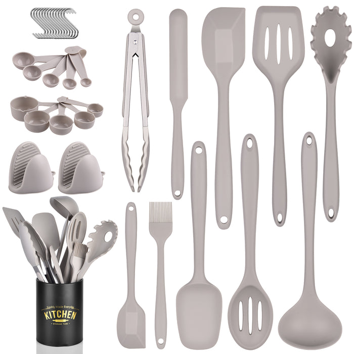 23Pcs Kitchen Utensil Set Cooking Utensil Set Silicone Utensils for Cooking, with Utensil Holder