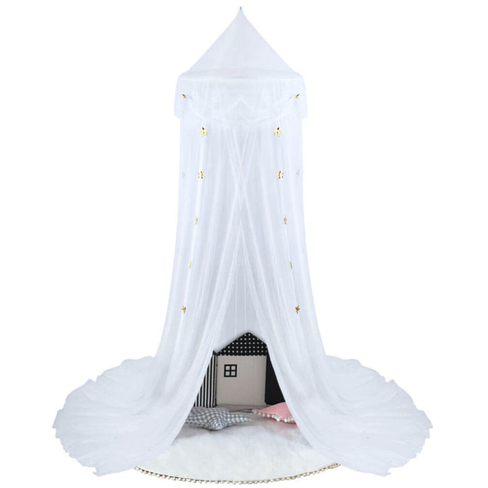 bed tent mosquito net White Bed Canopy Yarn Mosquito Net Princess Play Tent Bedding for Bedr — Aopow